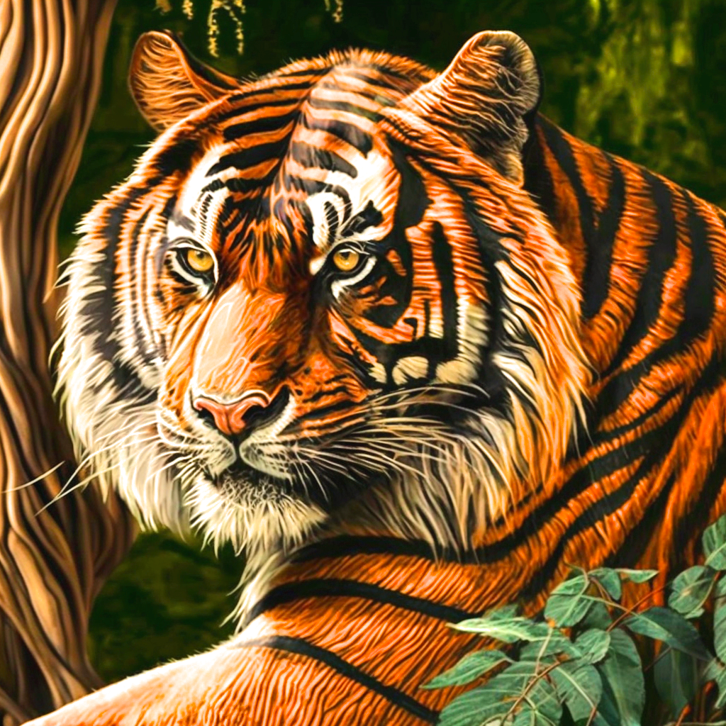 Tiger Plants Diamond Art Kit