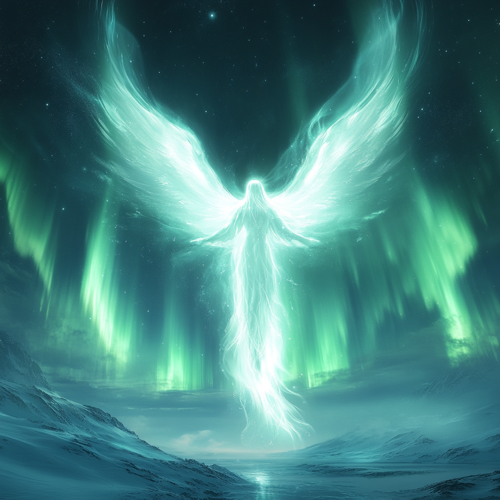Northern Lights Glowing Angel Diamond Art Kit