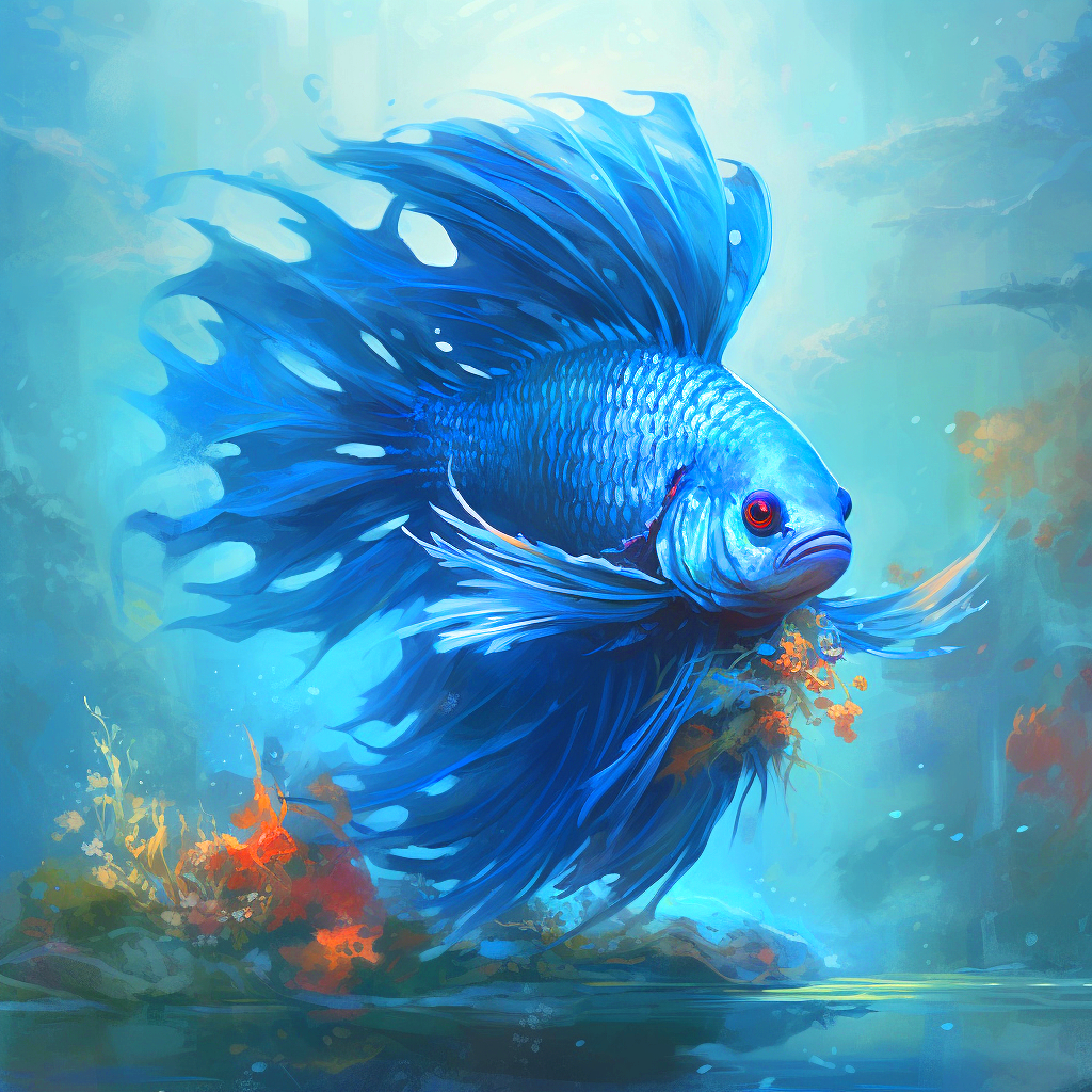 Light Blue Betta Diamond Art Kit