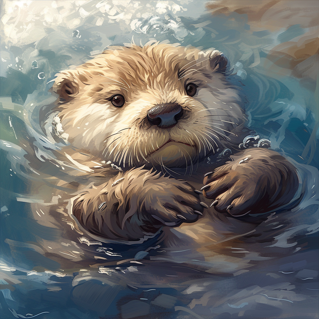 Floating Otter Diamond Art Kit