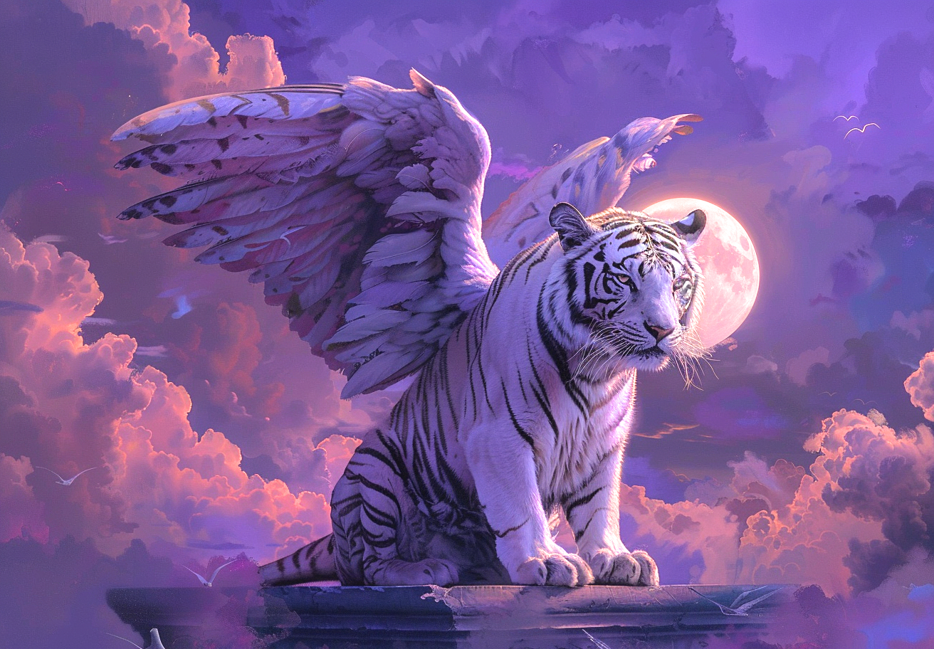 Moon Winged Tiger Diamond Art Kit