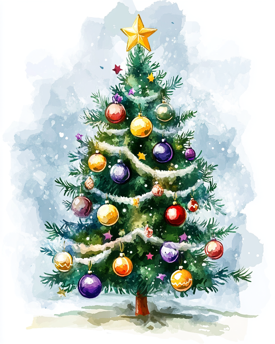 Ball Ornament Christmas Tree Diamond Art Kit