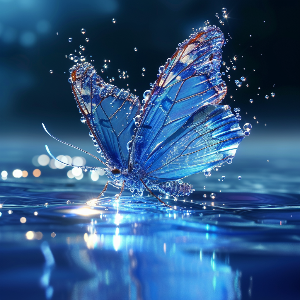 Blue Crystal Butterfly Diamond Art Kit