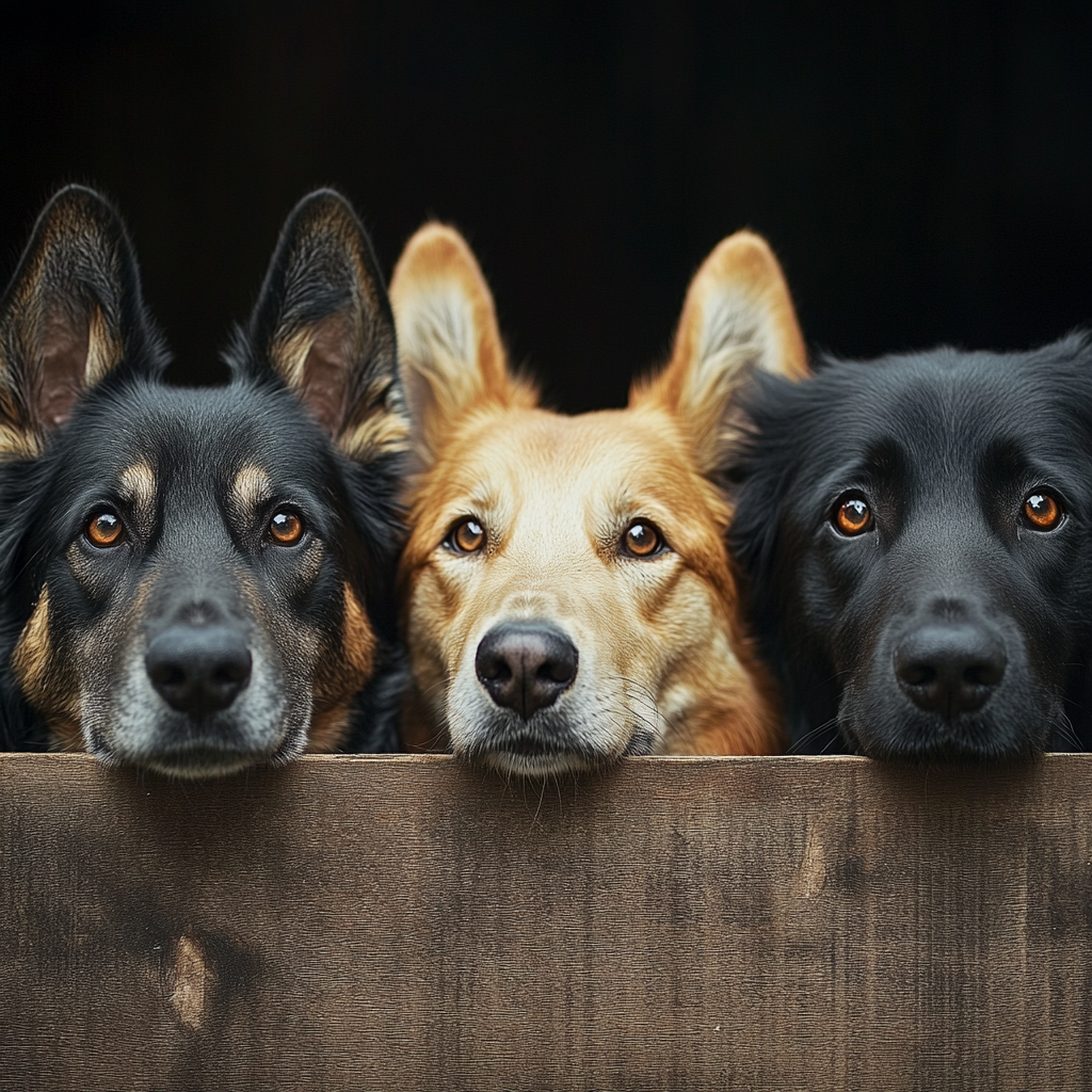 Three Dogs Over The Fence Diamond Art Kit