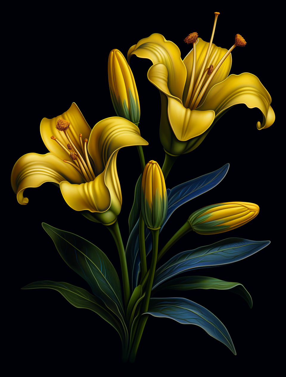 Yellow Lily Plant Diamond Art Kit