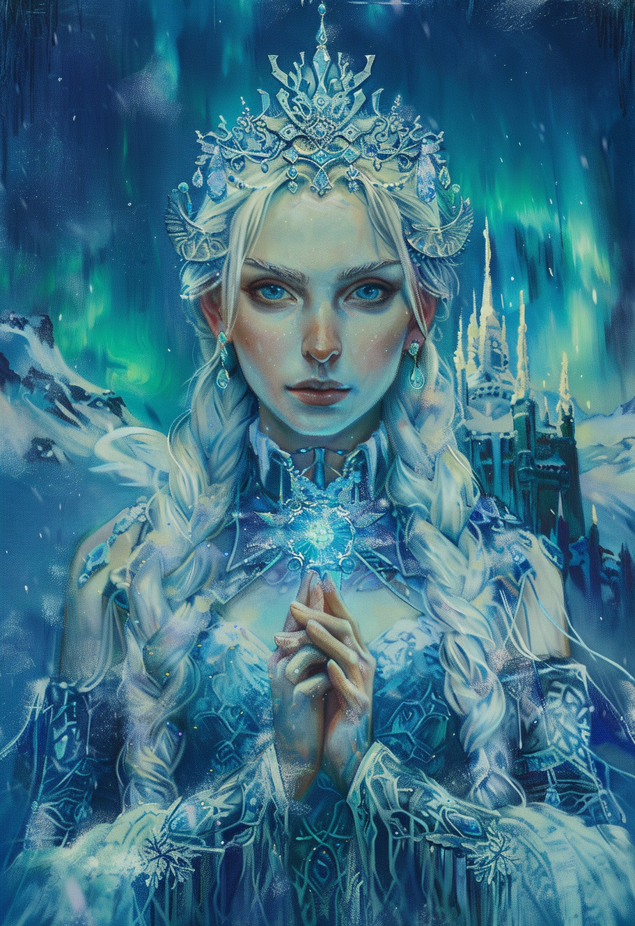 Glowing Snowflake Winter Princess Diamond Art Kit