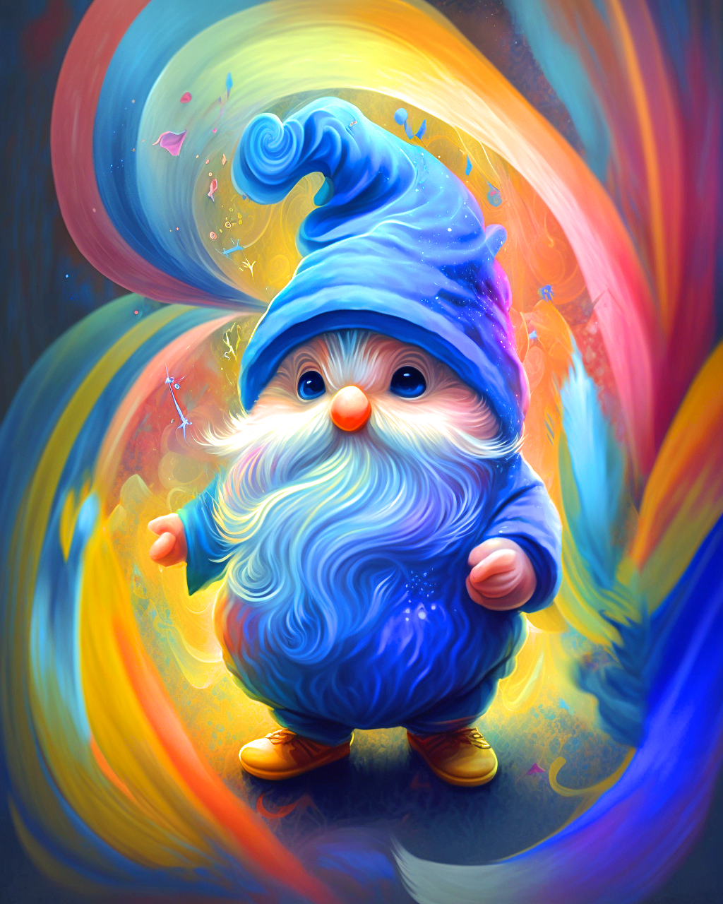 Orange Nose Gnome Diamond Art Kit