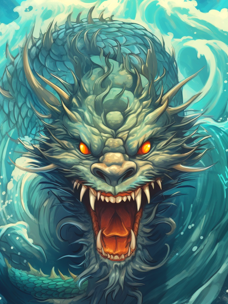 Green Chinese Dragon Diamond Art Kit
