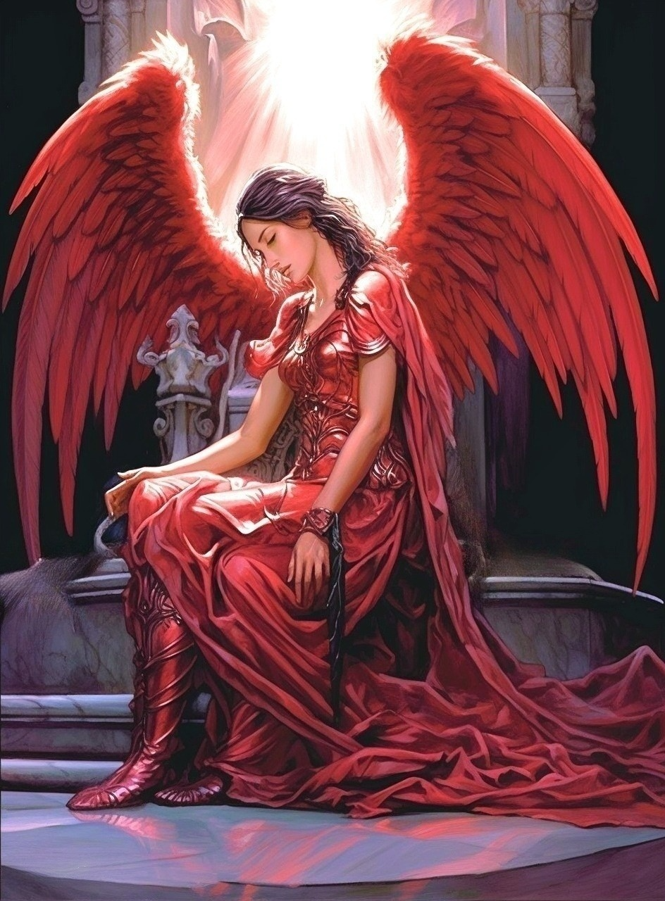 Angel With Redwings Diamond Art Kit