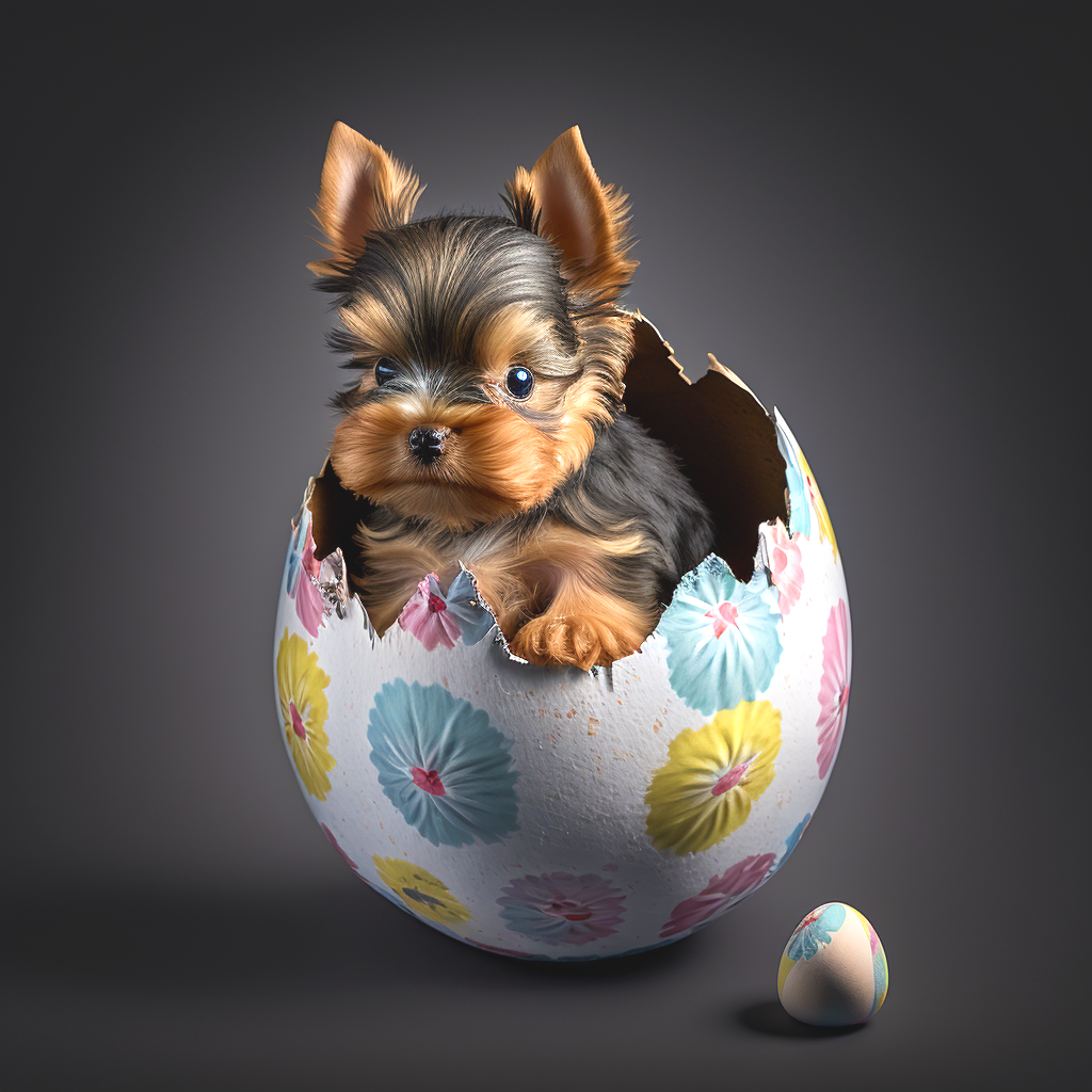 Hatched Yorkshire Terrier Diamond Art Kit