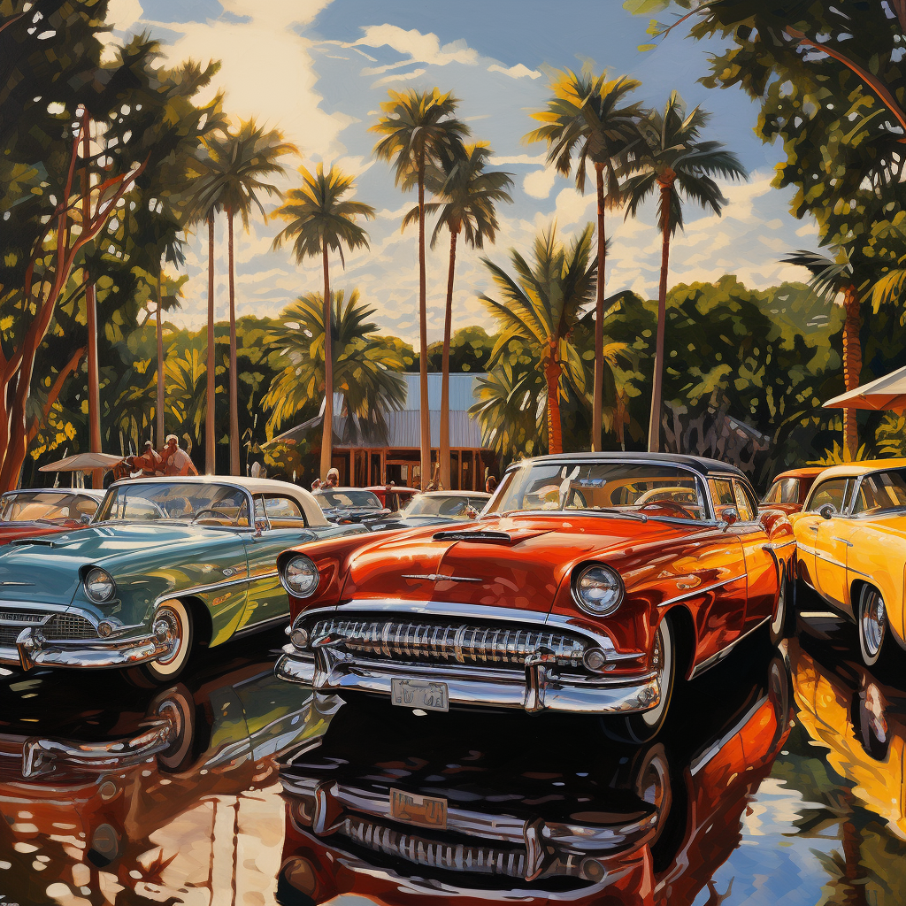 Classic Car Show Diamond Art Kit