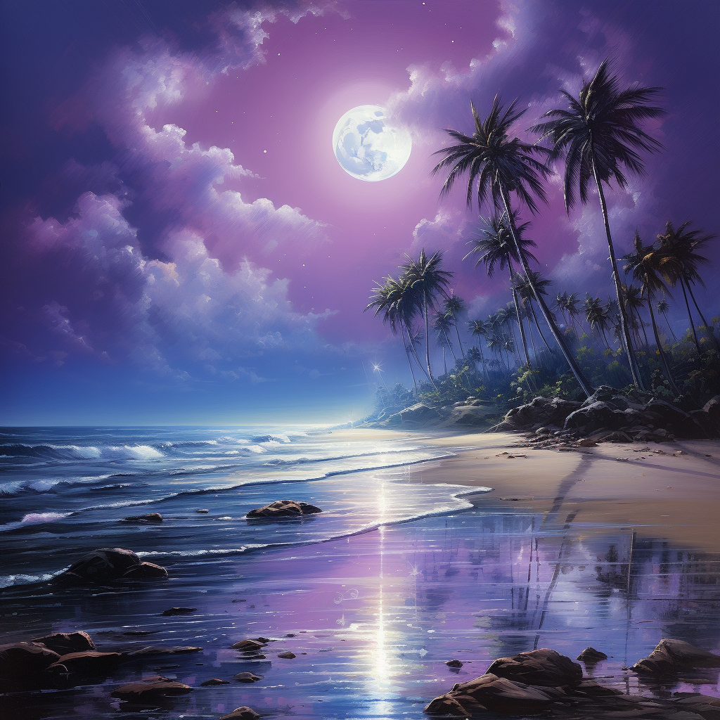 Moonlight Reflection Sea Diamond Art Kit