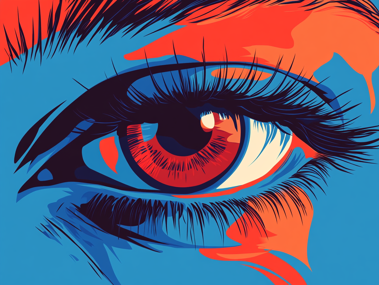 Abstract Orange Blueeye Diamond Art Kit