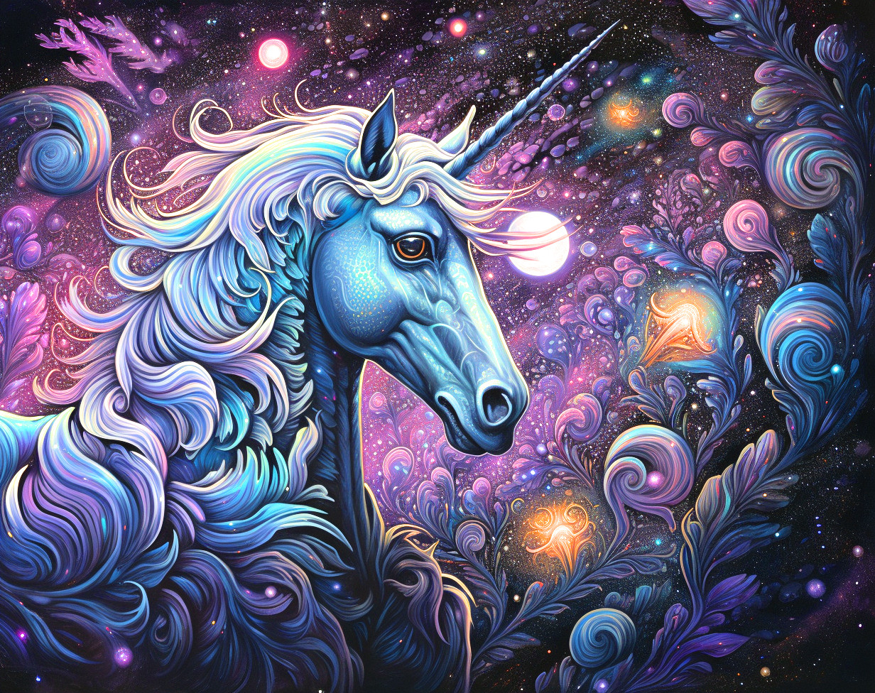 Purple Mane Galaxy Unicorn Diamond Art Kit