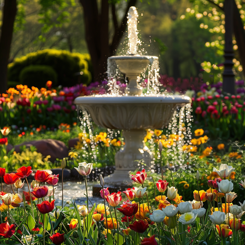 Tulip Water Fountain Diamond Art Kit