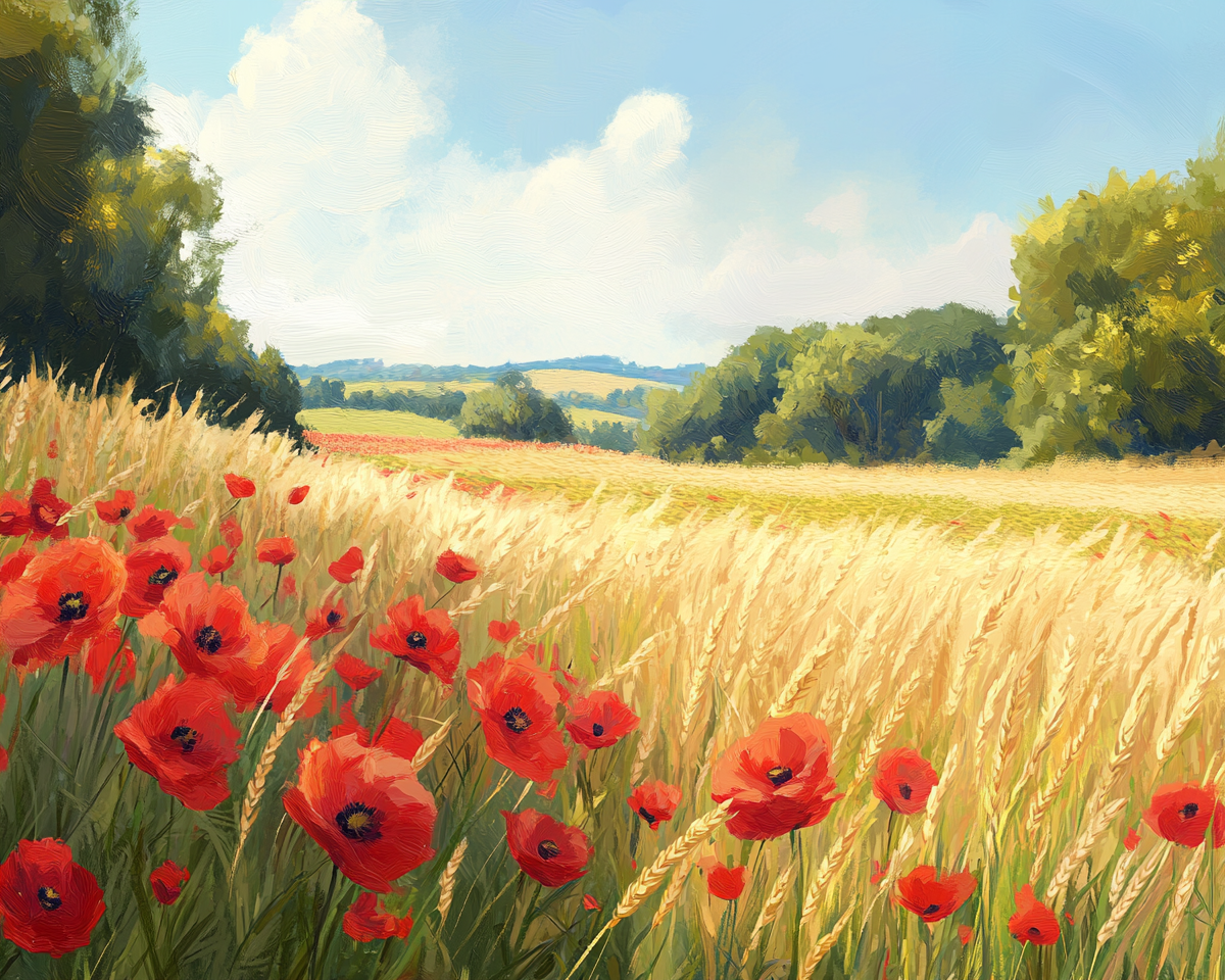 Wild Poppies Diamond Art Kit