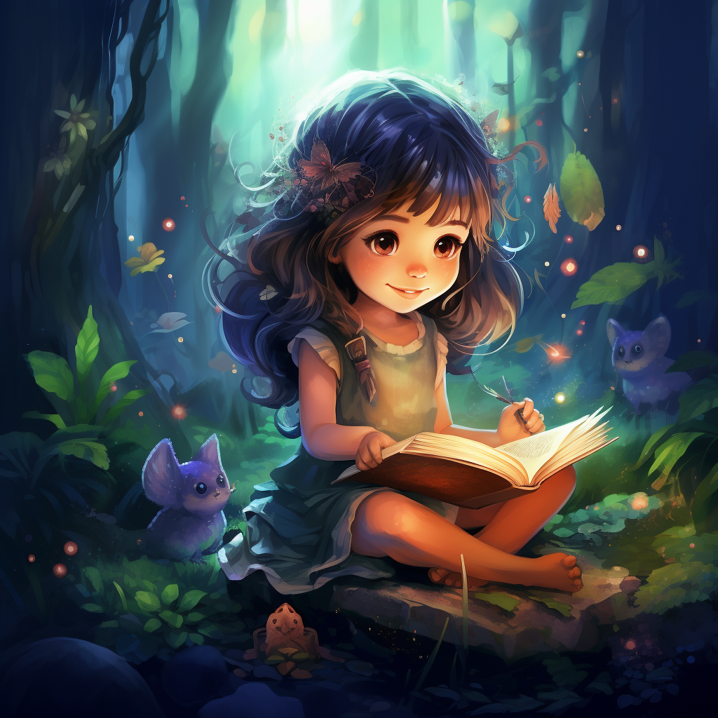 Little Girl In The Forest Diamond Art Kit