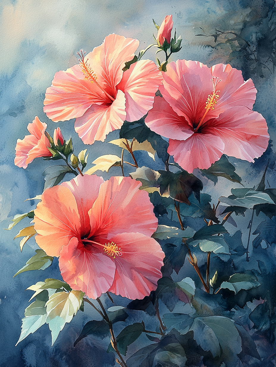 Hibiscus In The Sunlight Diamond Art Kit