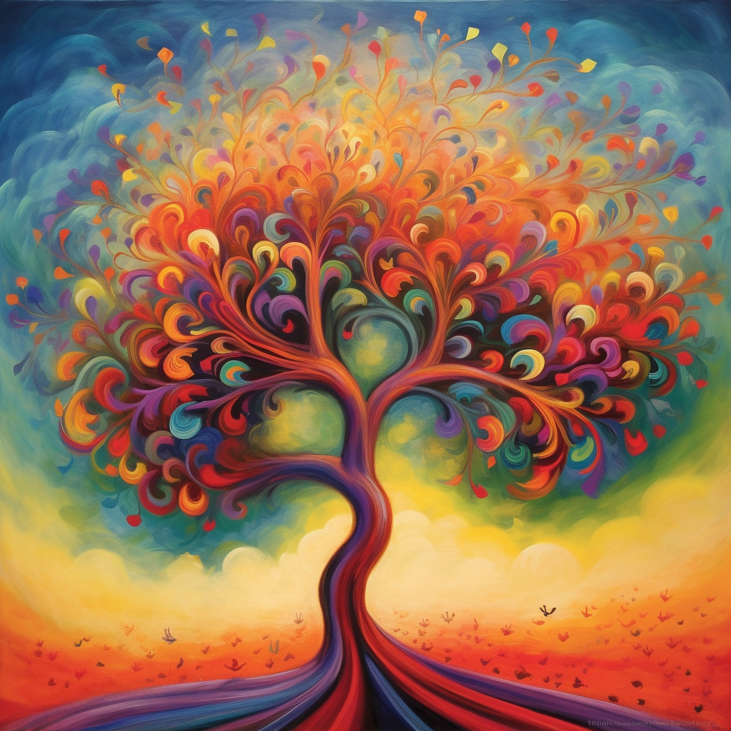 Colorful Tree Of Energy Diamond Art Kit