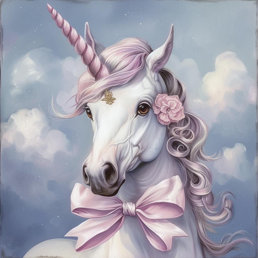 Pink Bow Unicorn Diamond Art Kit