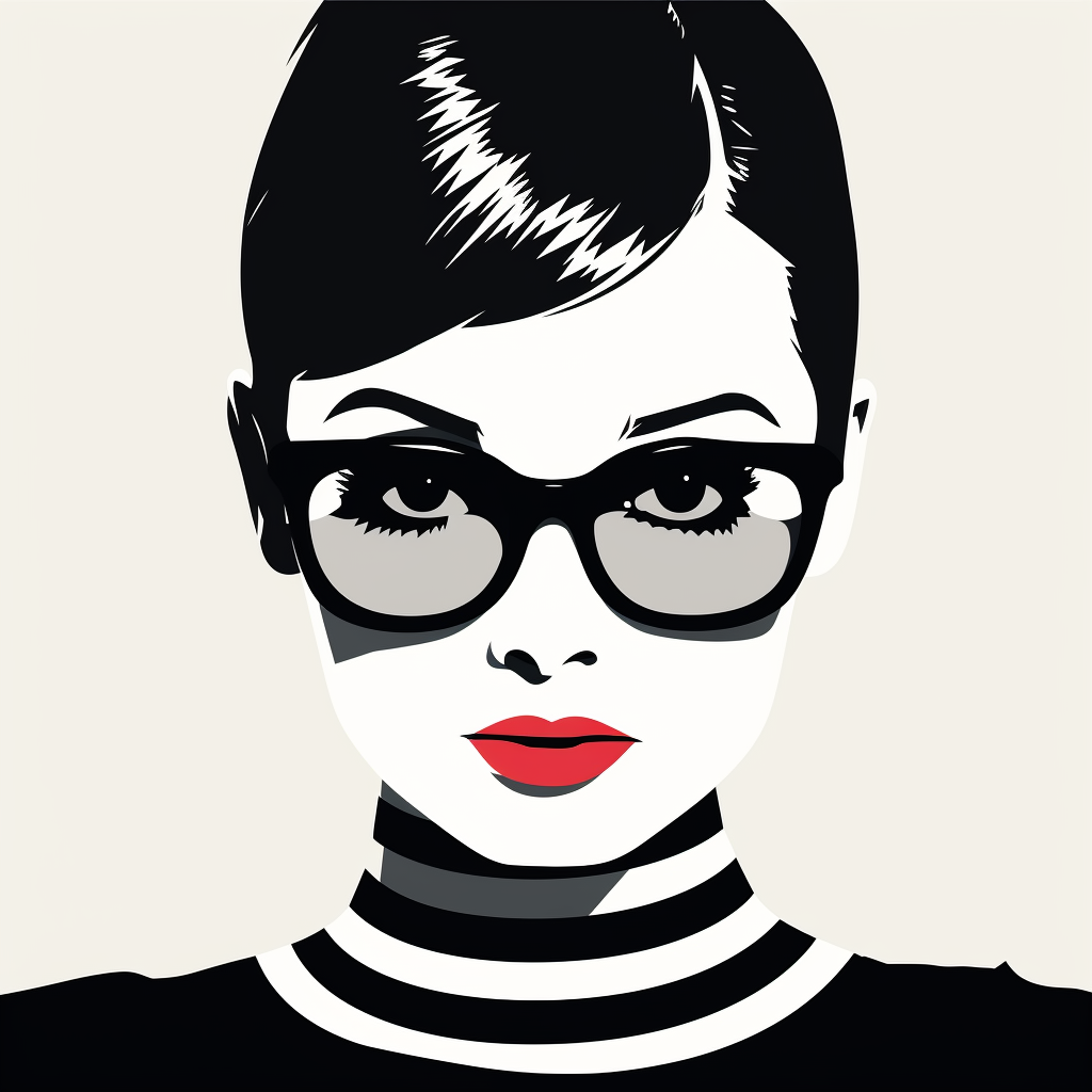 Black White Abstract Woman Diamond Art Kit