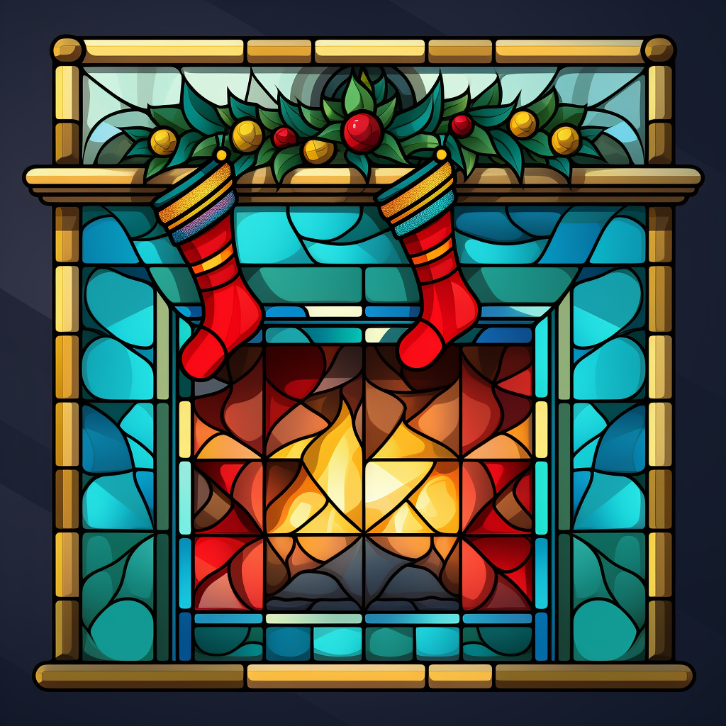 Stockings By The Fire Abstract Diamond Art Kit