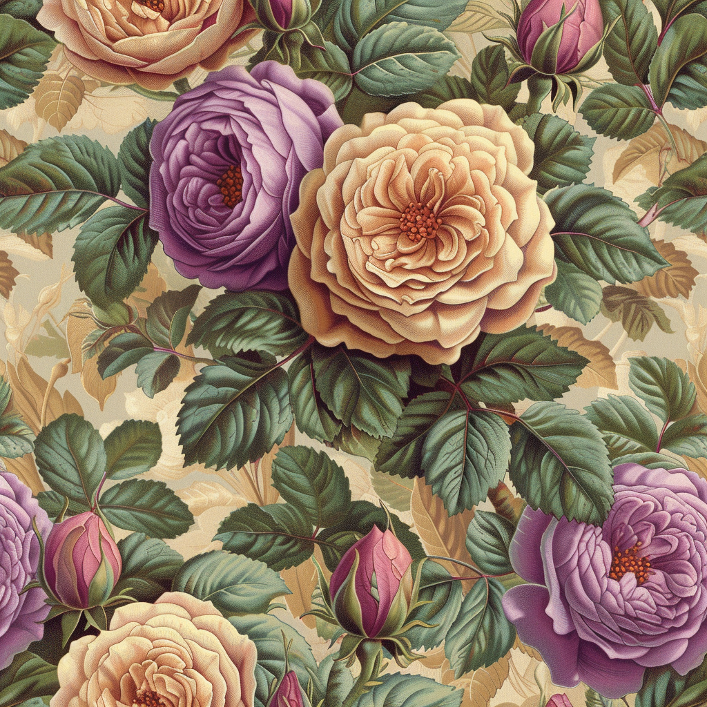 Victorian Cabbage Roses Diamond Art Kit