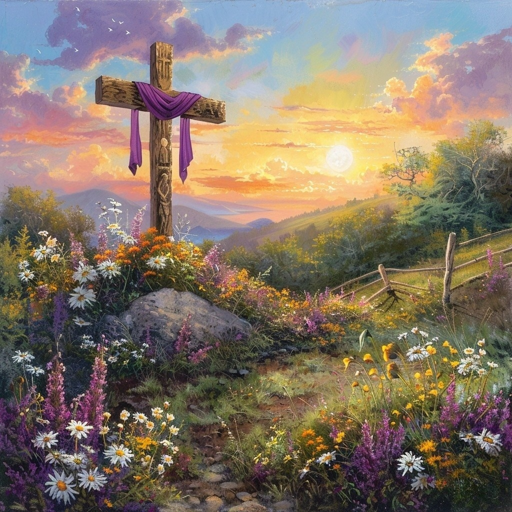 Cross On The Rocks Diamond Art Kit
