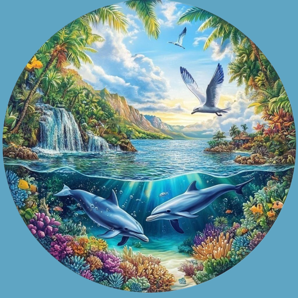 Dolphin Circle Diamond Art Kit