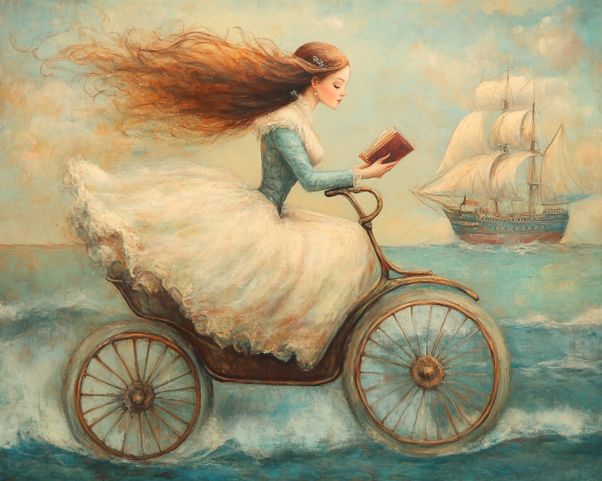 Bike And Book Diamond Art Kit