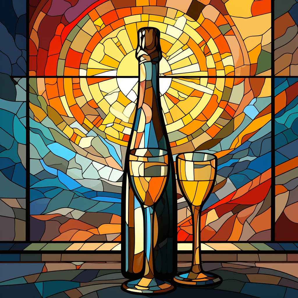 Champagne Glasses Abstract Diamond Art Kit
