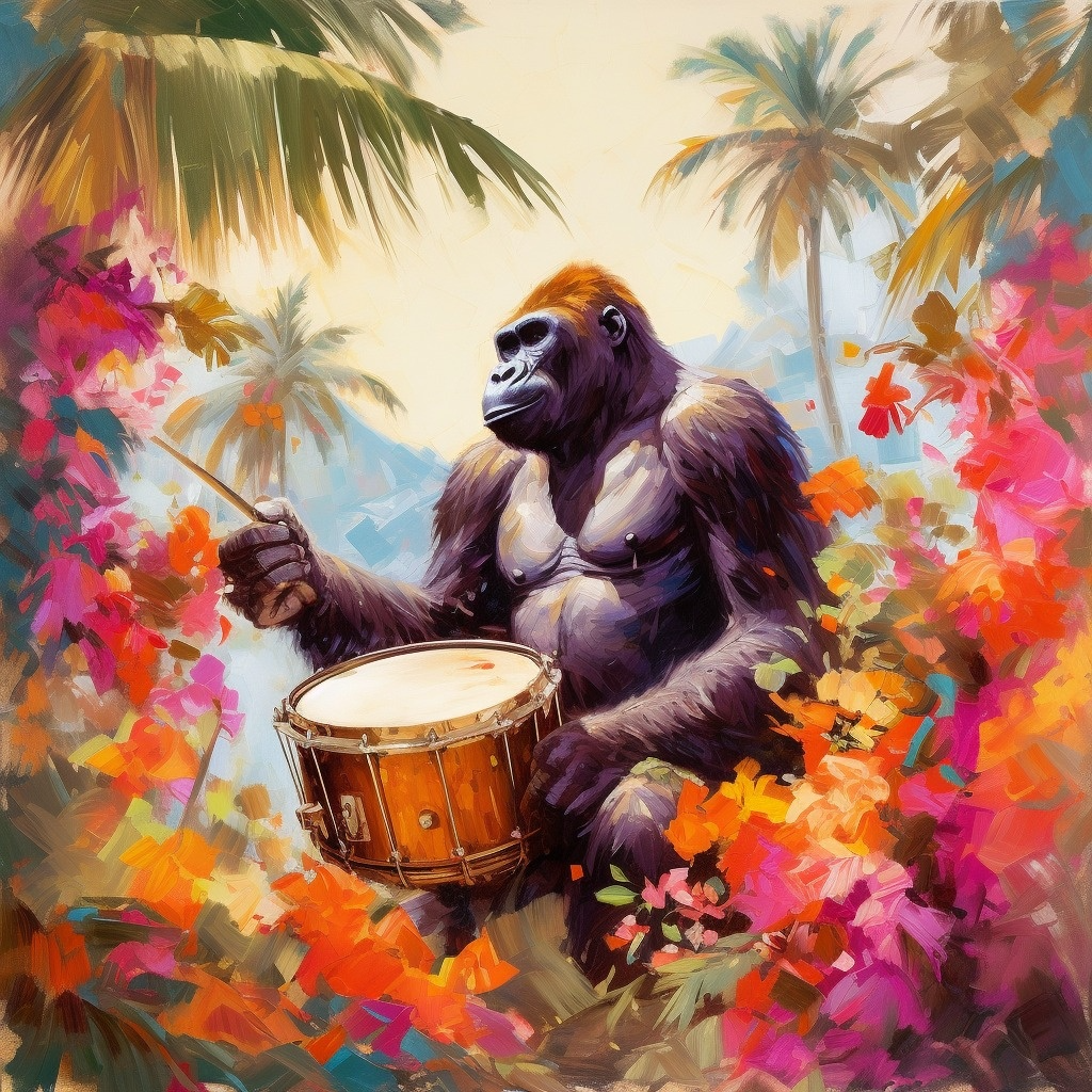 Marching Band Drum Gorilla Diamond Art Kit