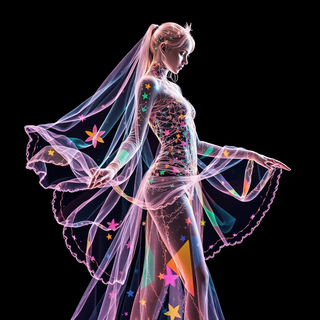 Hologram Woman Silhouette Diamond Art Kit