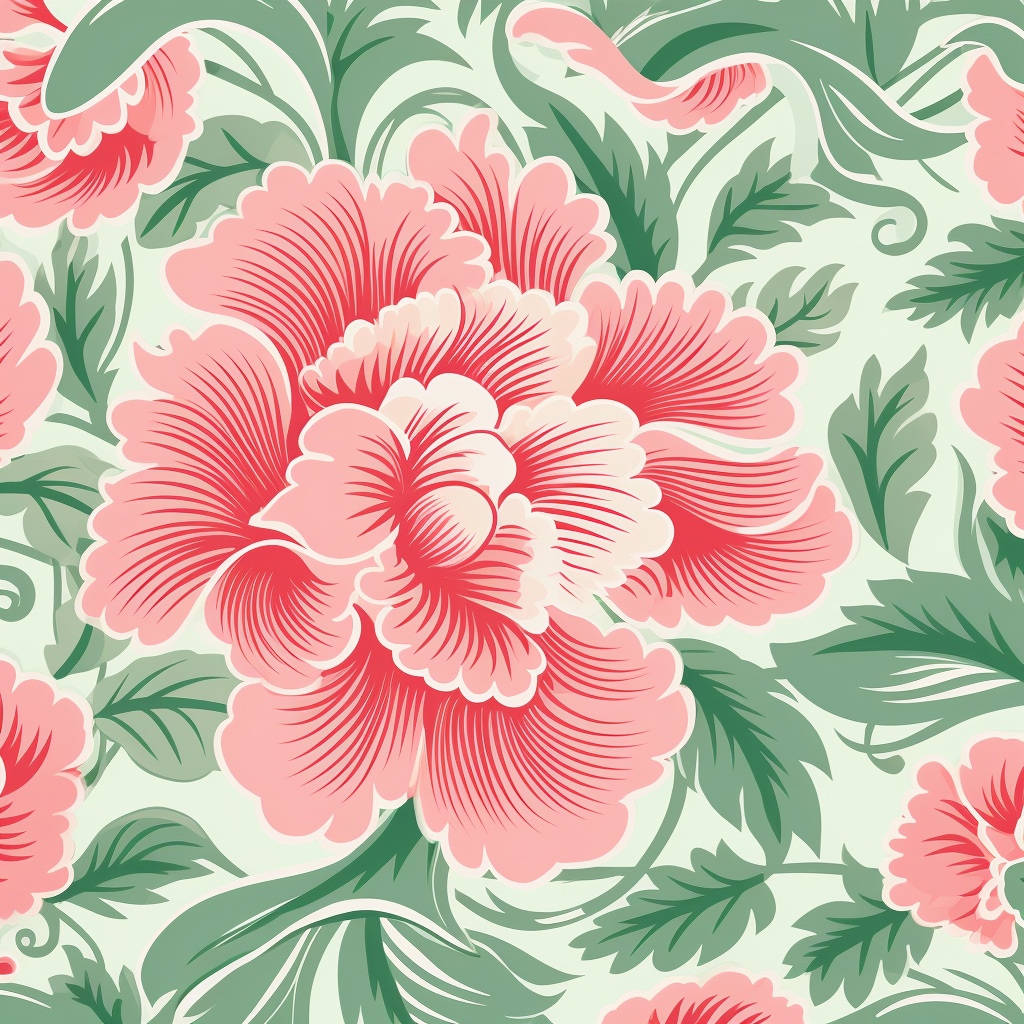 Pink Flower Center Pattern Diamond Art Kit