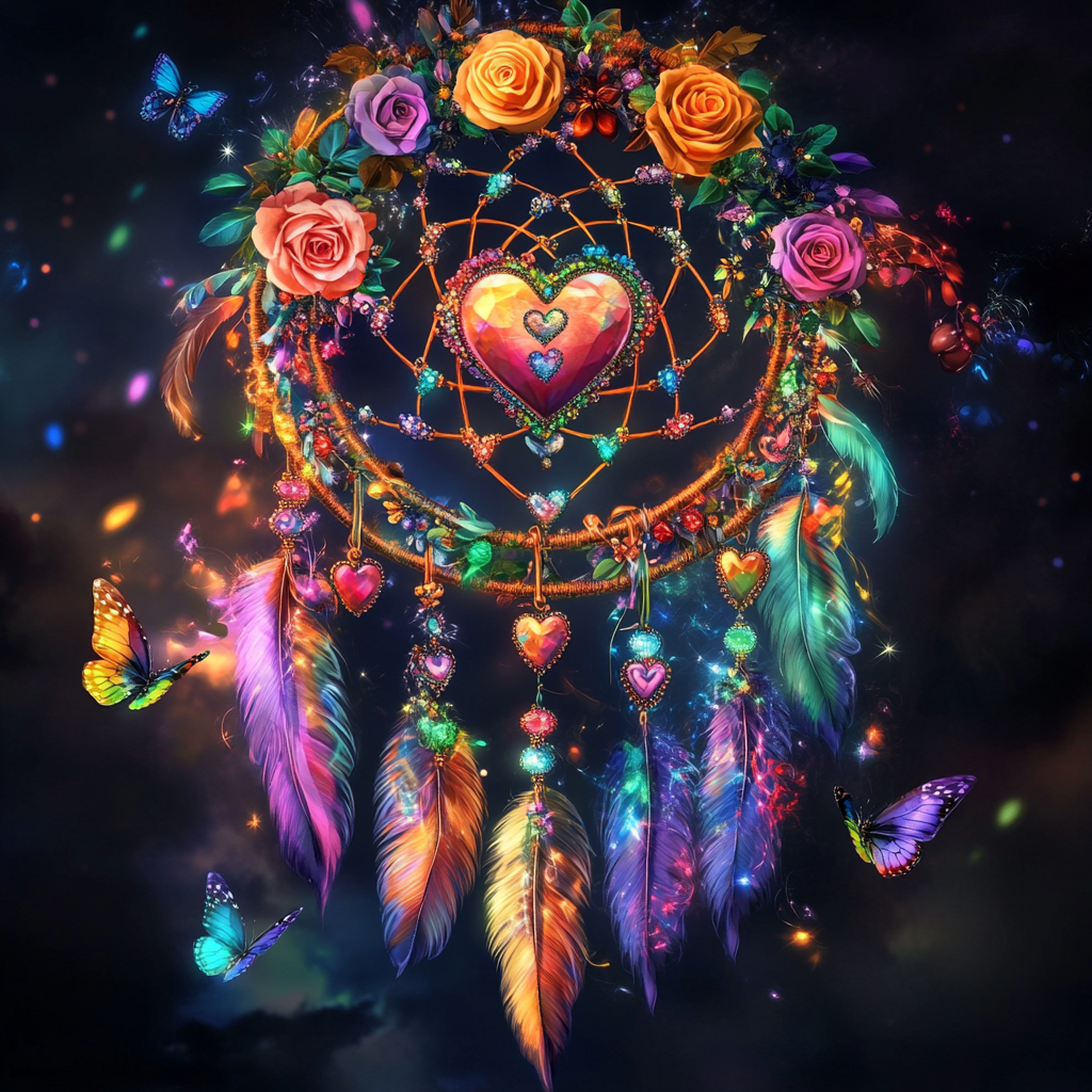 Galaxy Glow Rose Dreamcatcher Diamond Art Kit
