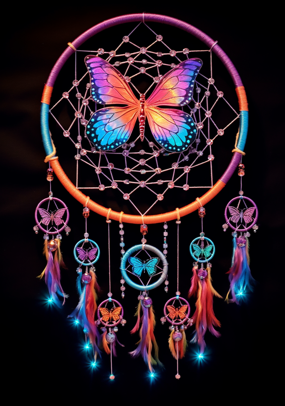 Butterflies And Feathers Dreamcatcher Diamond Art Kit