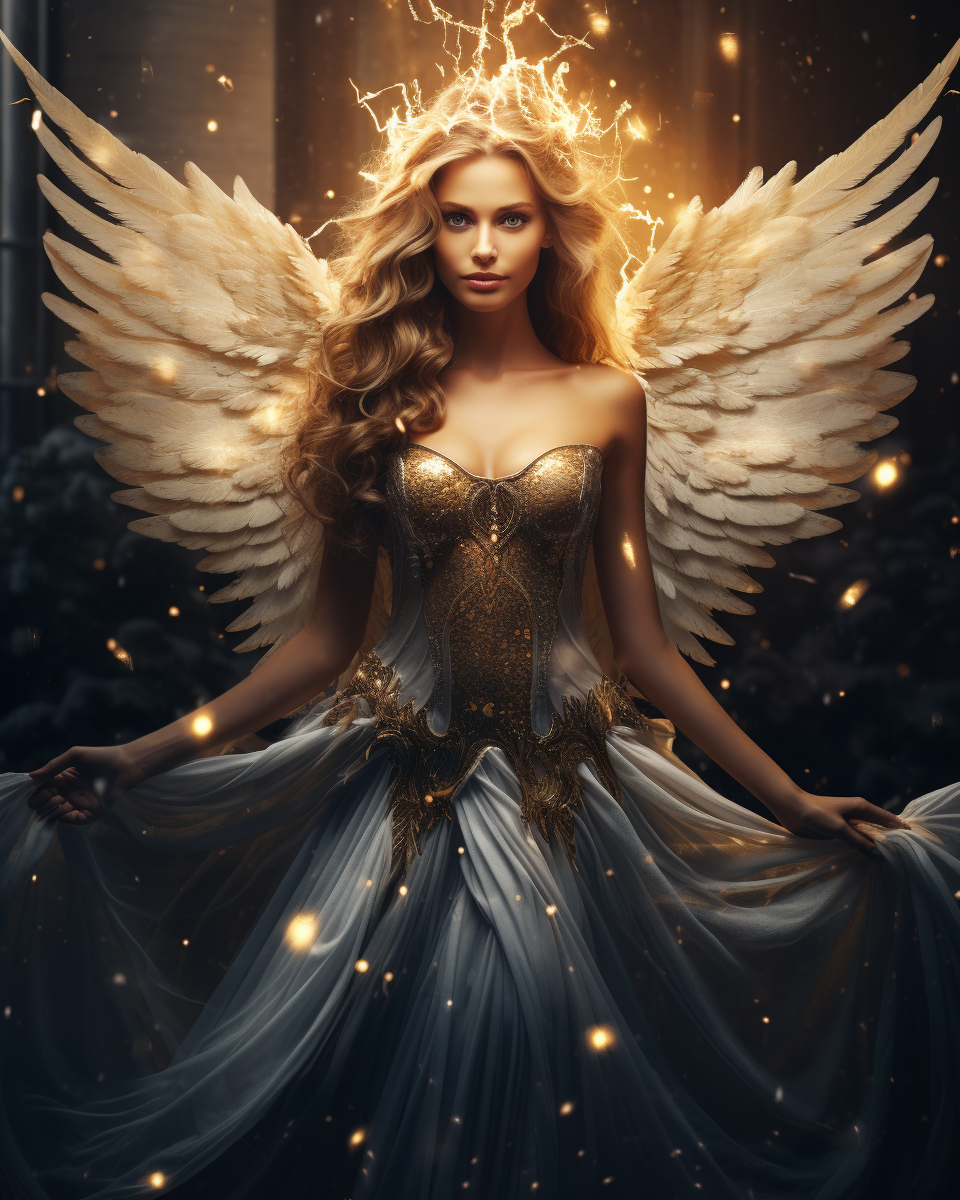 Lightning Hair Angel Diamond Art Kit