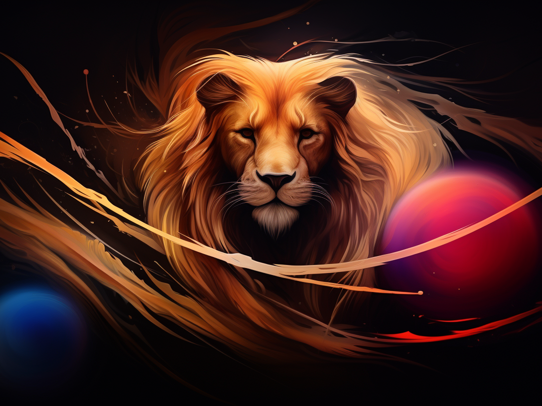 Lion Abstract Circles Diamond Art Kit