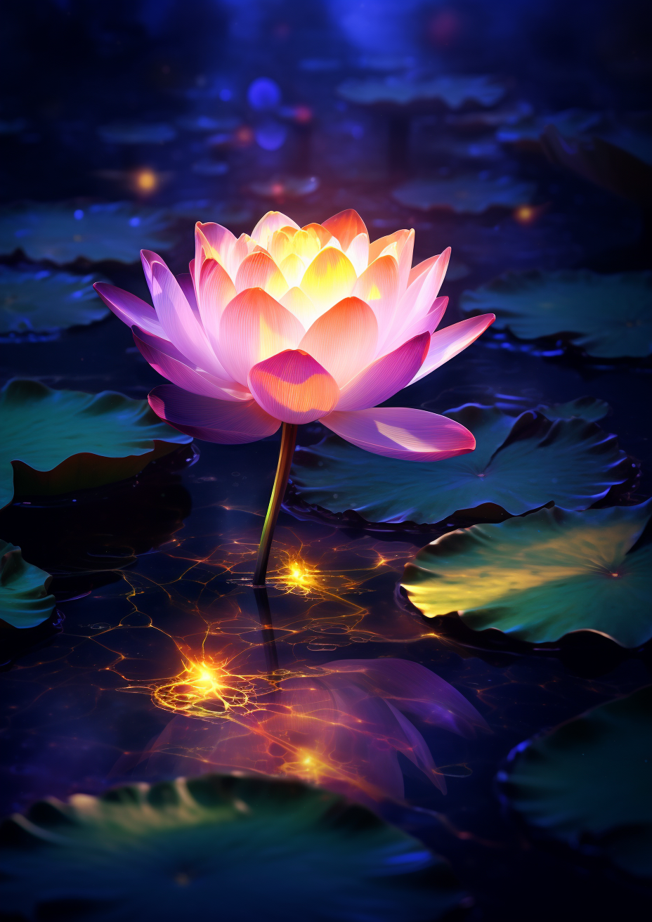 Glowing Lotus Flower Diamond Art Kit