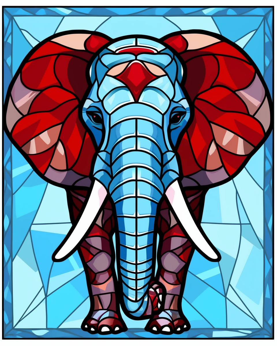 Abstract Mosaic Elephant Diamond Art Kit
