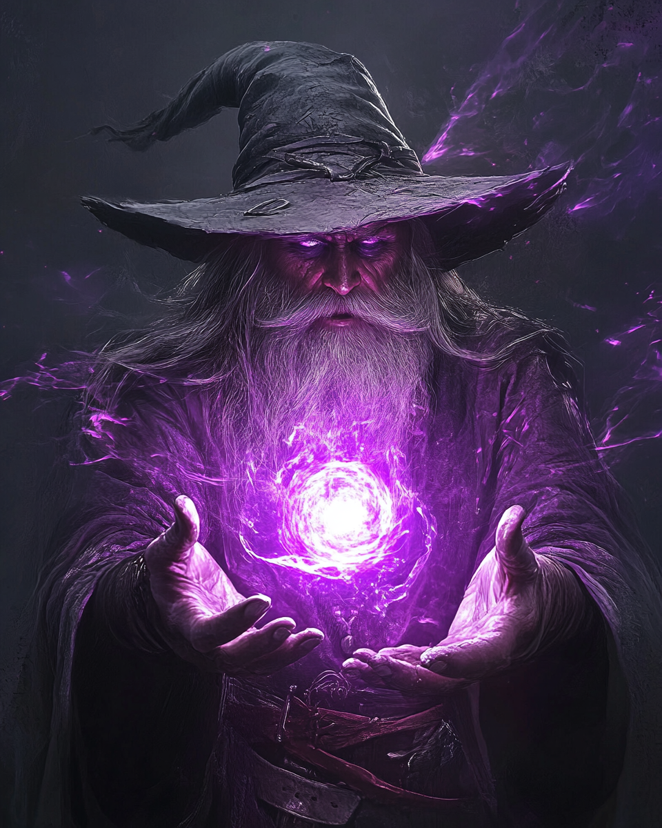 Purple Magic Wizard Diamond Art Kit