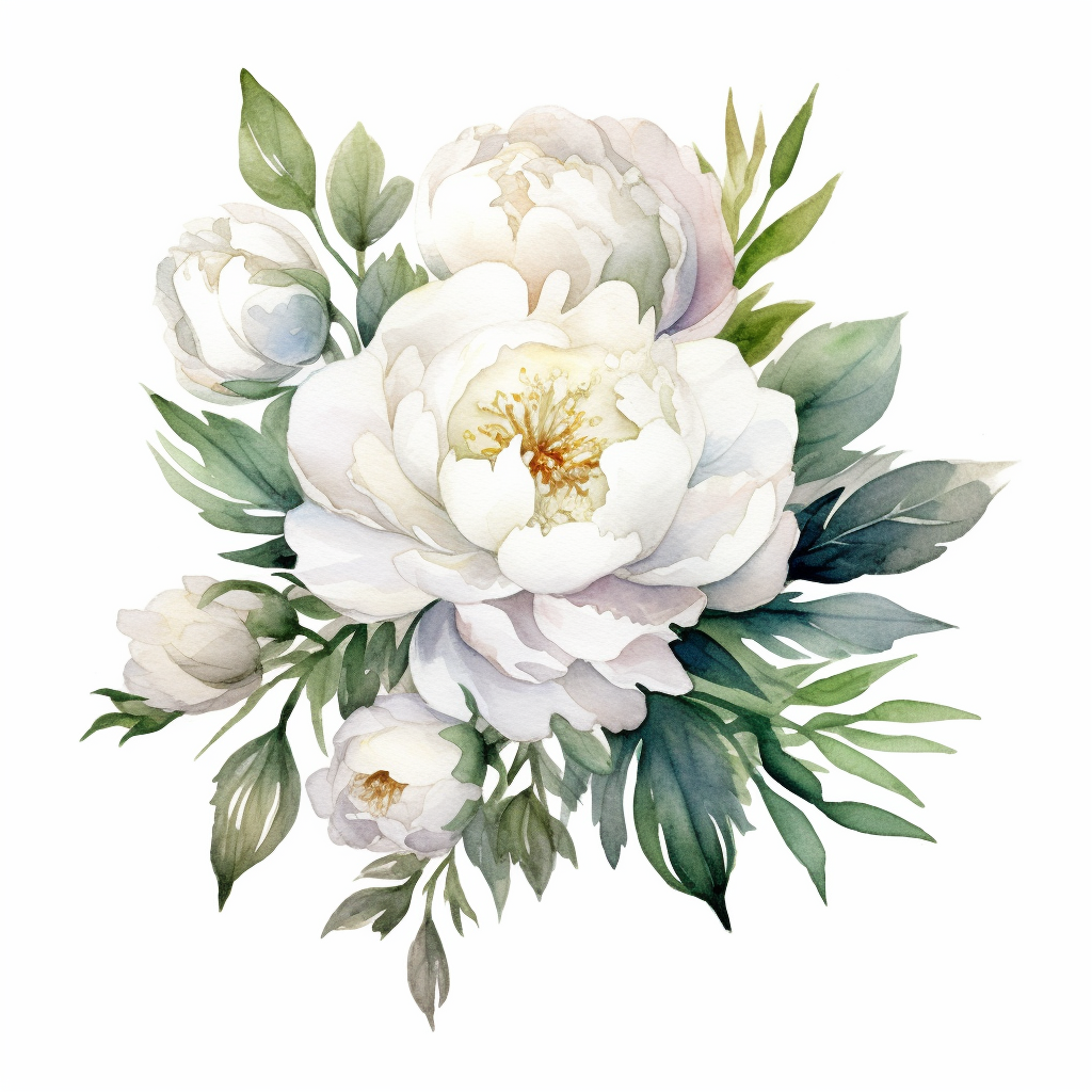 White Peony Diamond Art Kit