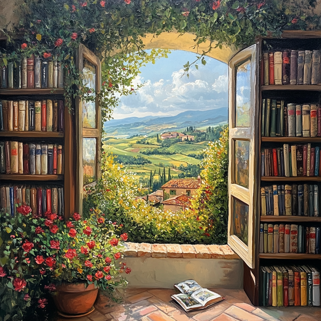 Library Countryside Diamond Art Kit