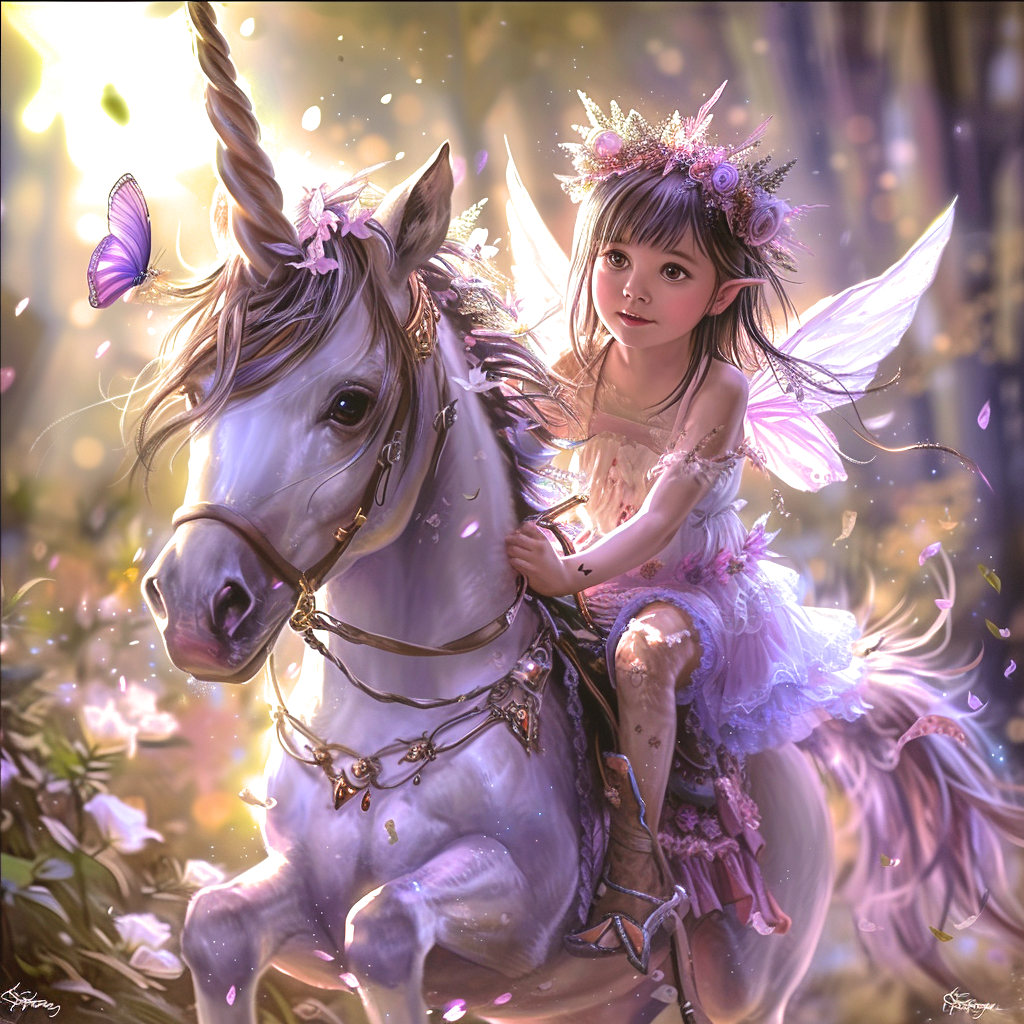 Purple Fairy Unicorn Diamond Art Kit
