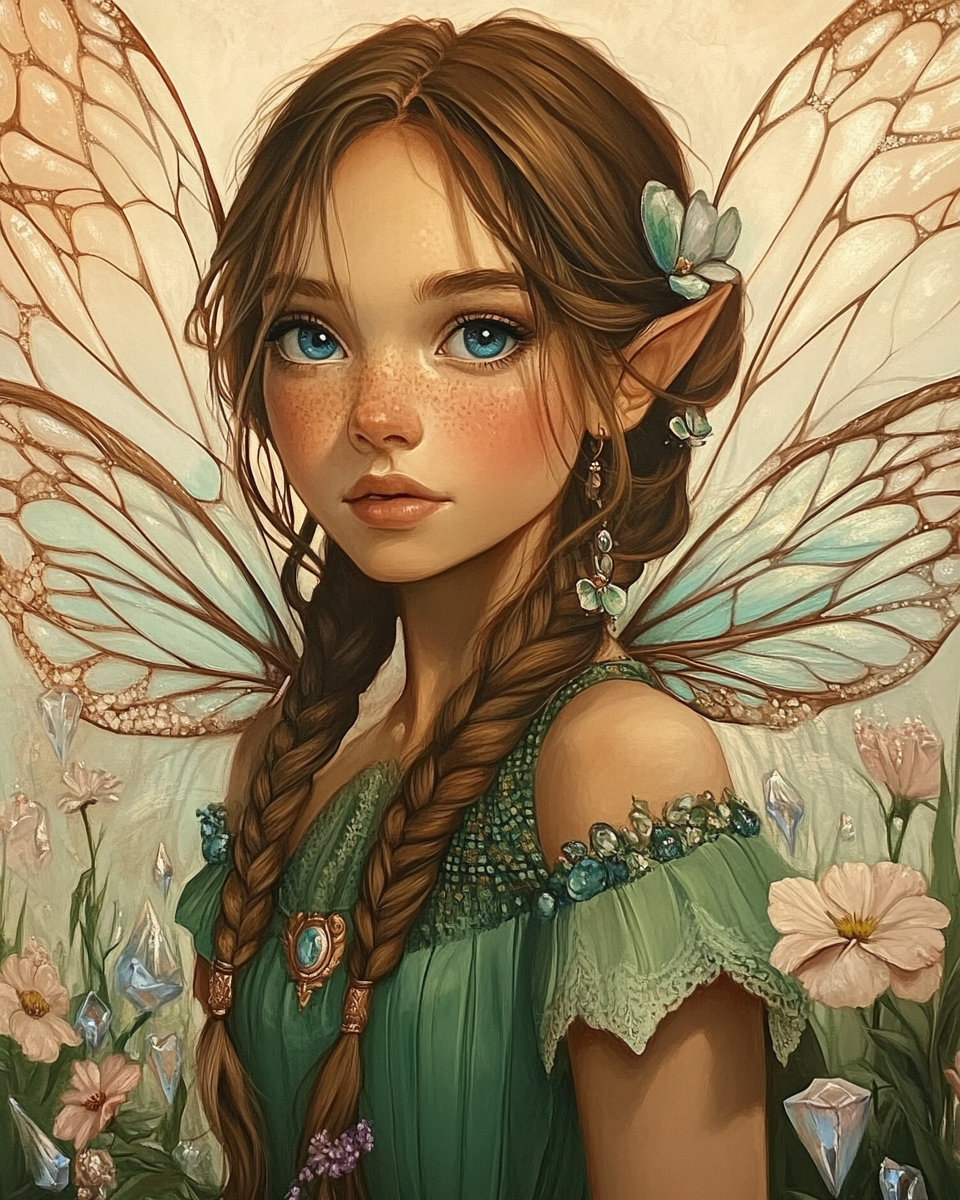 Blue Ye Fairy Girl Diamond Art Kit