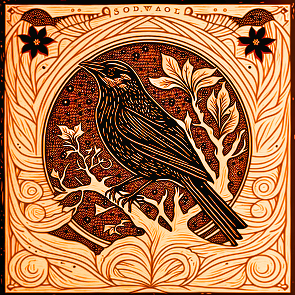 Wood Carved Bird Diamond Art Kit