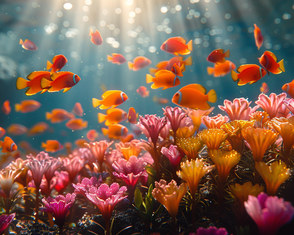 Flowers Fish Underwater Diamond Art Kit