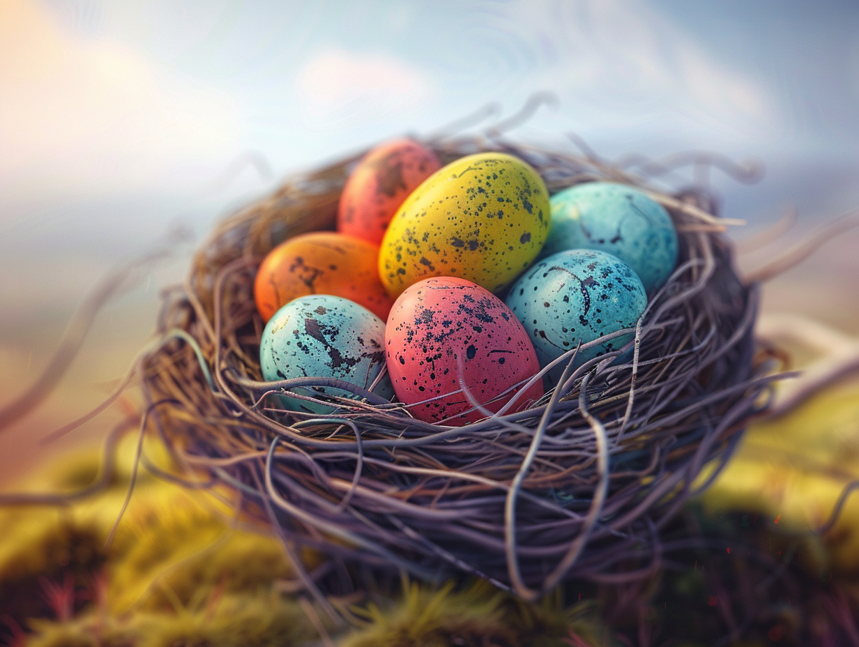Bright Speckled Eggs Nest Diamond Art Kit