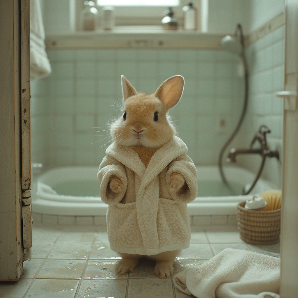Bathrobe Bunny Diamond Art Kit