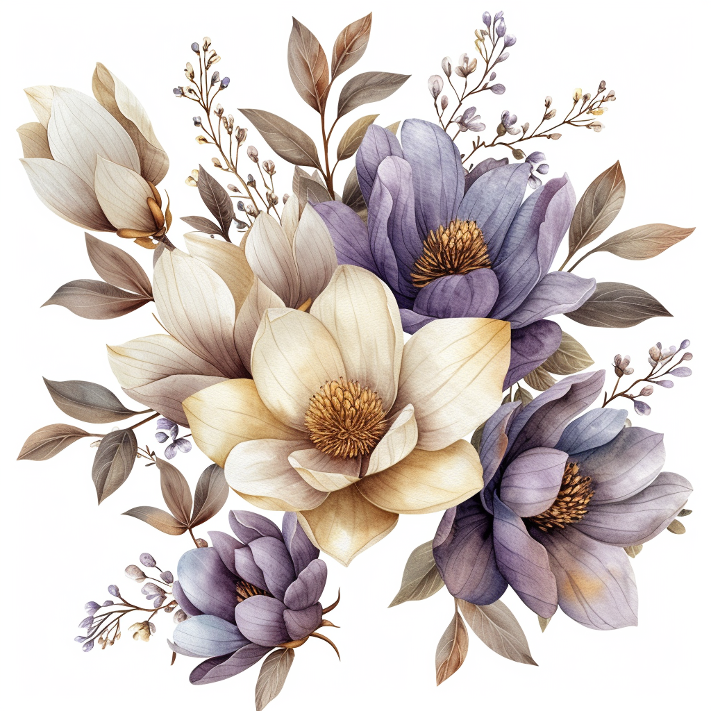 Vanilla Lavender Flowers Diamond Art Kit